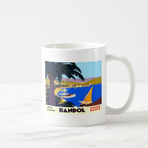 Vintage Cote DAzur Travel Coffee Mug