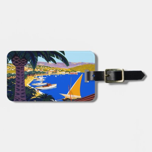 Vintage Cote DAzur Travel Luggage Tag