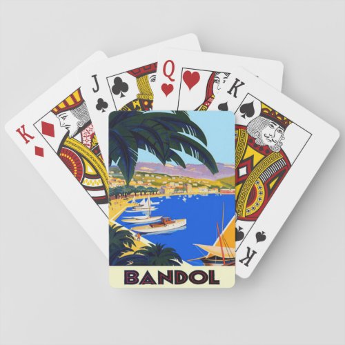 Vintage Cote DAzur Travel Poker Cards