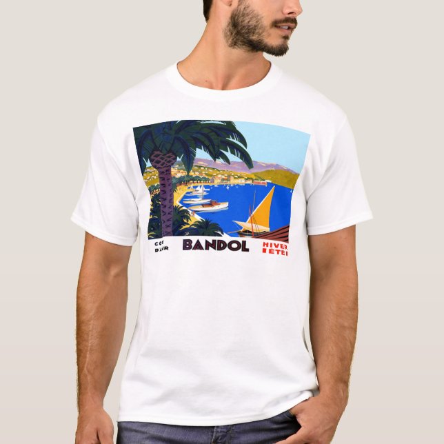 Vintage Cote D'Azur Travel T-Shirt (Front)