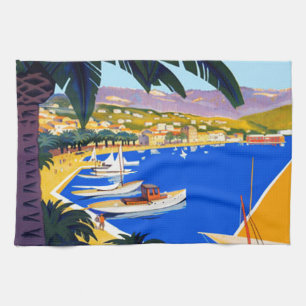 Vintage Cote D'Azur Travel Towel