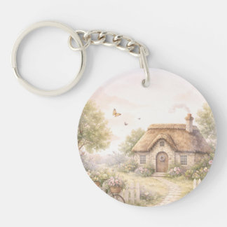Vintage Cottage Acrylic Keychain