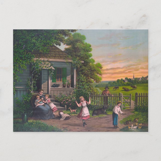 Vintage Cottage Postcard (Front)