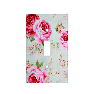 Vintage Cottage Rose Floral Light Switch Cover