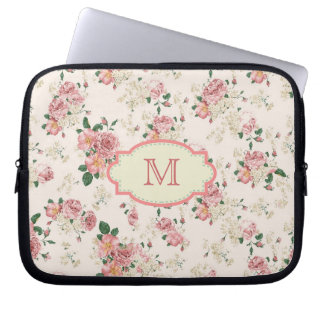 Vintage Cottage Rose Monogram Case