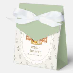 Vintage Cottagecore Chicken Floral Baby Shower Favor Boxes