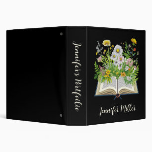 Vintage Cottagecore design with wildflowers 3 Ring Binder