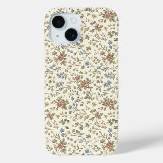 Vintage Cottagecore Ditsy Floral iPhone 15 Case
