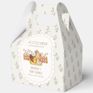 Vintage Cottagecore Floral Chicken Baby Shower Favor Boxes