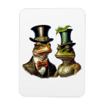 Vintage Cottagecore Funny Victorian Frog Couple Magnet