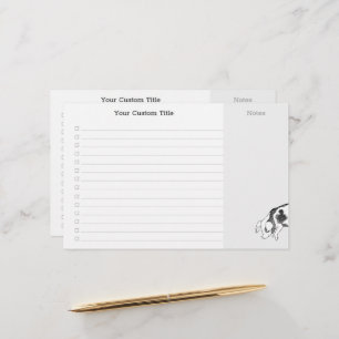 Vintage Cottagecore Pig LineArt Minimalist Pattern Stationery