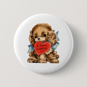 Vintage Cottagecore Retro Valentine Shop Uni Kids Button