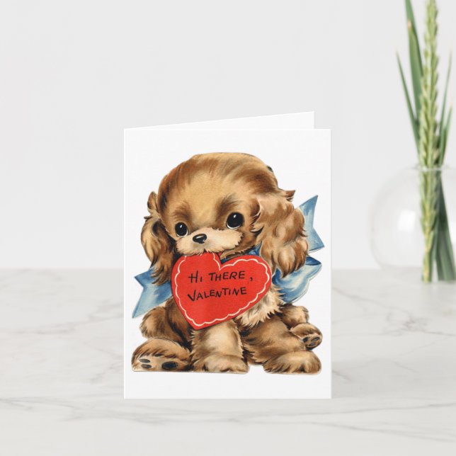 Vintage Cottagecore Retro Valentine Shop Uni Kids  Card (Front)