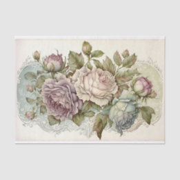VIntage, Cottagecore roses Tissue Paper