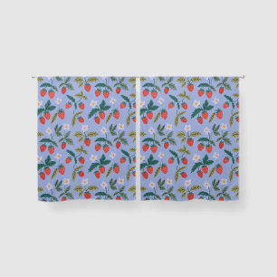 Vintage Cottagecore Strawberry Pattern Blackout Curtains