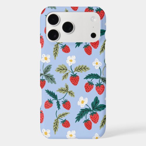 Vintage Cottagecore Strawberry Pattern iPhone 17 Pro Max Case