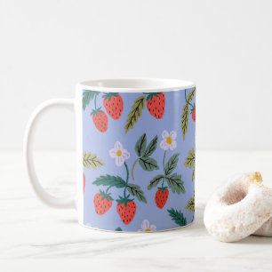 Vintage Cottagecore Strawberry Pattern Coffee Mug
