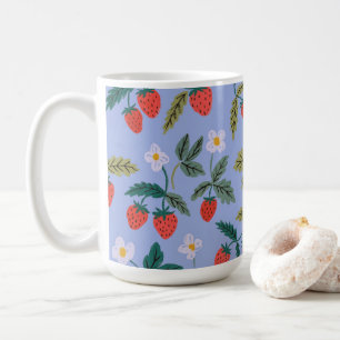 Vintage Cottagecore Strawberry Pattern Coffee Mug