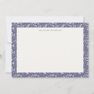 Vintage Cotton Flower Pattern Note Card