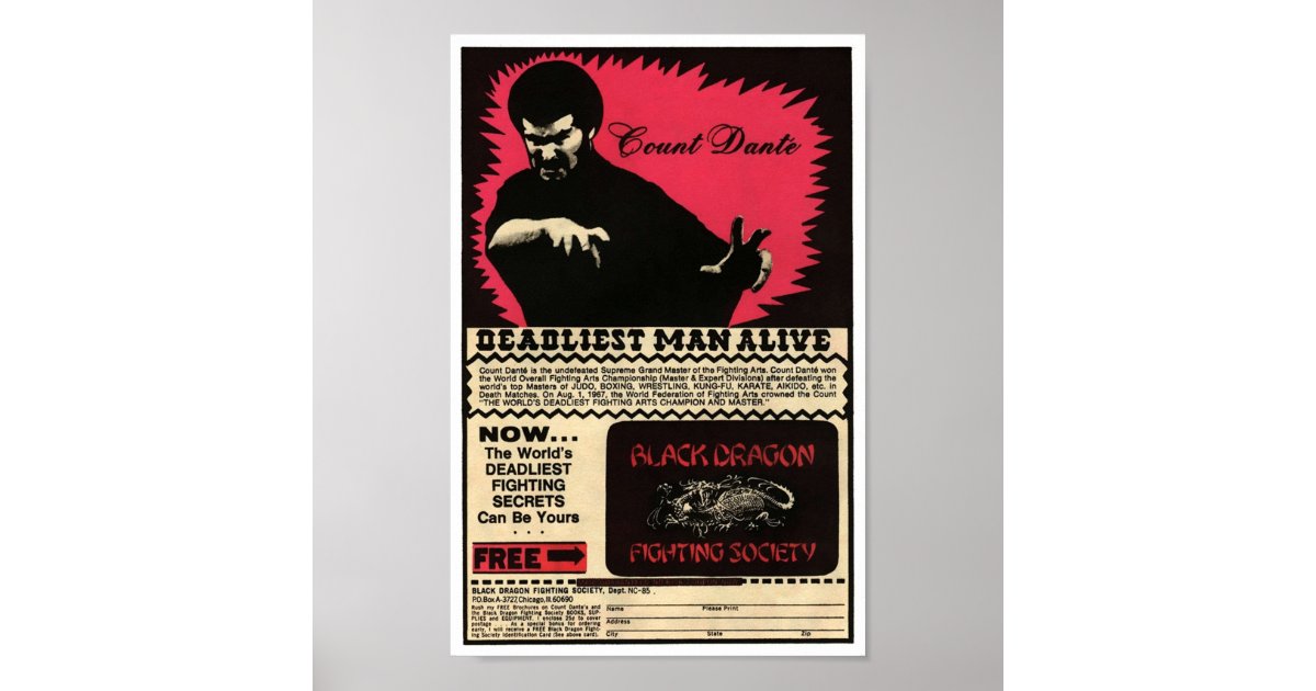 Vintage Count Dante Ad Poster Zazzle