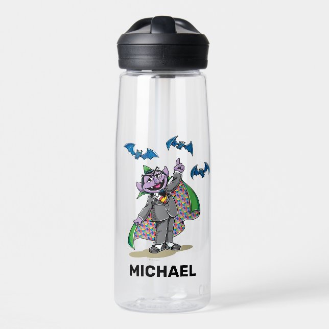 Vintage Count von Count   | Add Your Name Water Bottle (Front)