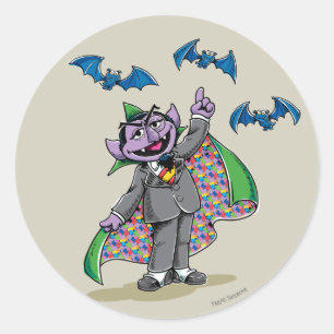Vintage Count von Count Classic Round Sticker