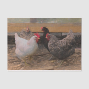 Vintage Country Barnyard Chicken Tissue Paper