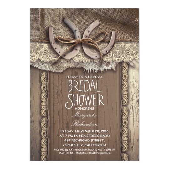 Country Themed Bridal Shower Invitations 8
