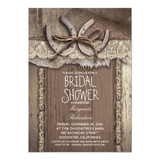 Vintage Country Bridal Shower Invitations Zazzle