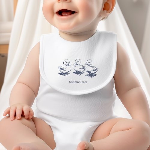 Vintage Country Charm New Baby Shower Nursery Gift Bib