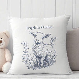 Vintage Country Charm New Baby Shower Nursery Gift Throw Pillow