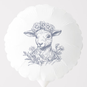 Vintage Country Charm Plaid Baby Shower Party Balloon