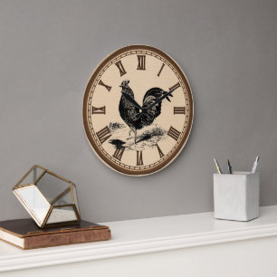 Vintage Country Chicken Home kitchen wall clock