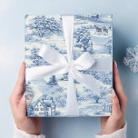Vintage Country Christmas Blue  Wrapping Paper<br><div class="desc">Make your child's special day even more extraordinary with our Personalized Children's Wrapping Paper. It's a thoughtful way to show them that the gift inside is just as unique and cherished as they are. Let the excitement of unwrapping a present become a cherished memory with our customizable wrapping paper! Winter...</div>