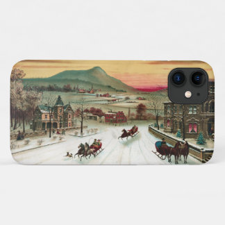 Vintage Country Christmas Scene iPhone 11 Case