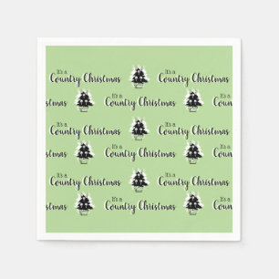 Vintage Country Christmas Trees Napkins