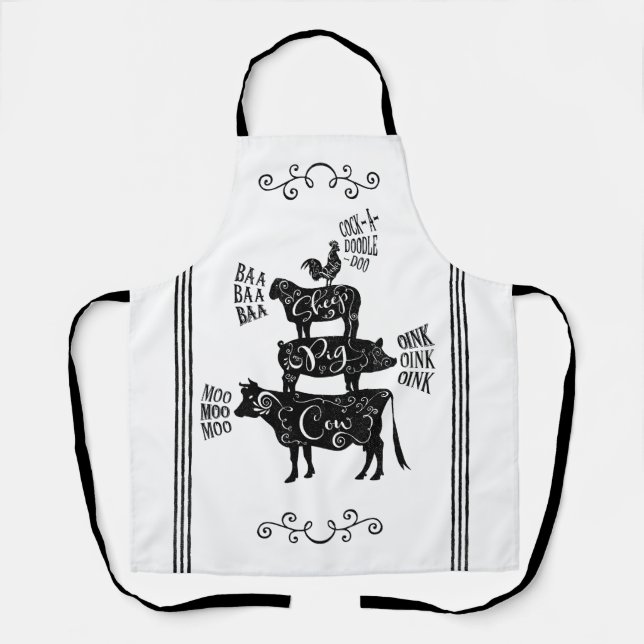 Vintage Country Farmhouse Apron (Front)