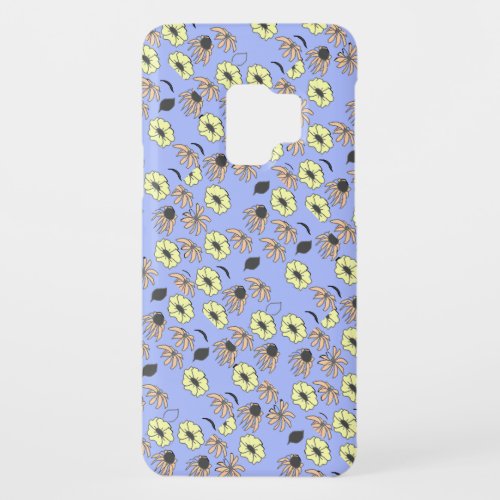 Vintage country floral blue yellow salmon Case_Mate samsung galaxy s9 case
