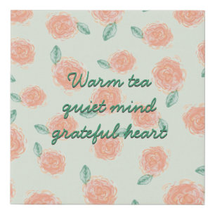 Vintage Country Floral Faux Canvas Print