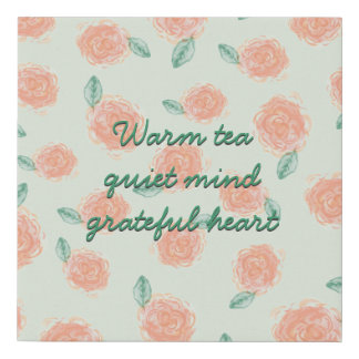 Vintage Country Floral Faux Canvas Print