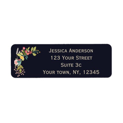 Vintage Country Floral Return Address Label