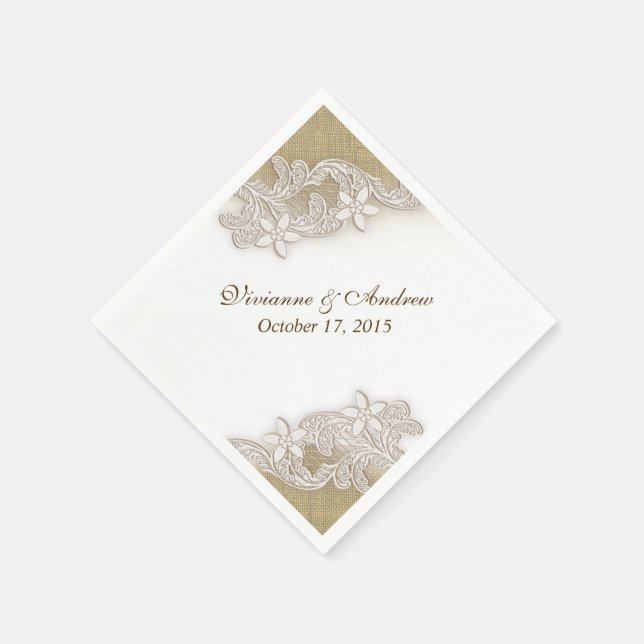 Vintage Country Gala Paper Napkins (Corner)