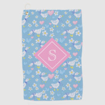 Vintage Country Geese Pattern Monogram