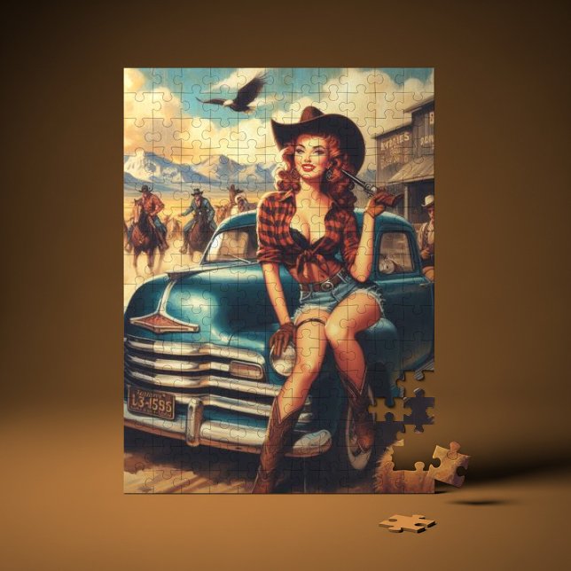 Vintage Country Girl Illustration Jigsaw Puzzle (Creator Uploaded)