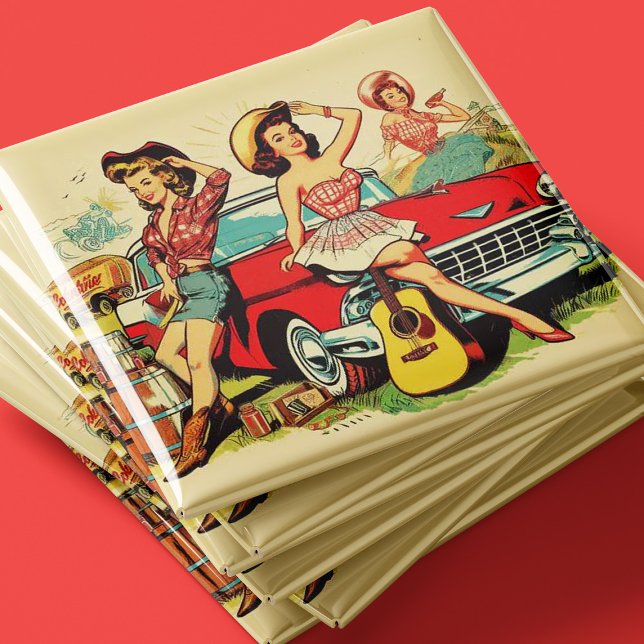 Vintage Country Girls Magnet (Creator Uploaded)