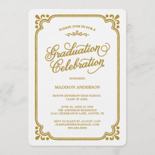 Vintage Country Graduation Invitation
