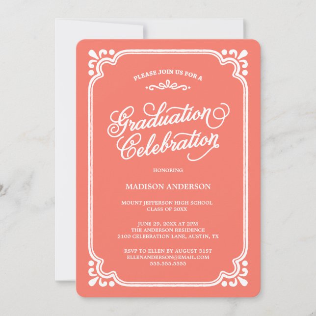 Vintage Country | Graduation Invitation (Front)