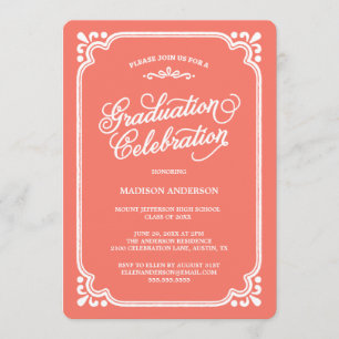 Vintage Country Graduation Invitation
