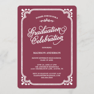 Vintage Country Graduation Invitation