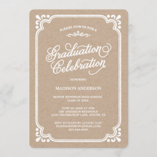 Vintage Country Graduation Invitation